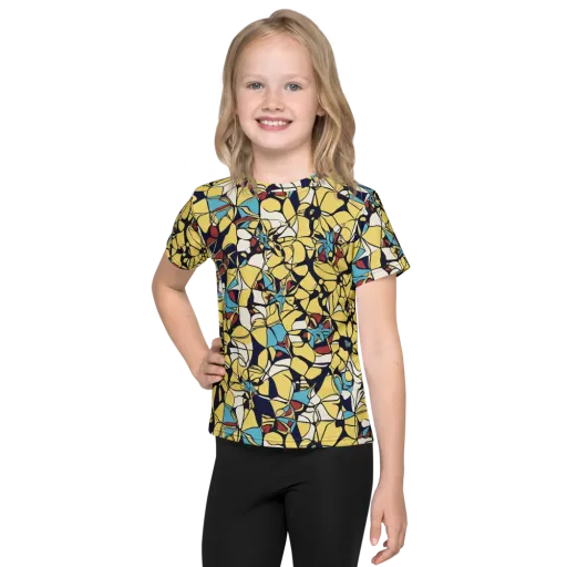Sunlit Mosaic on a Kids Crew Neck T-Shirt