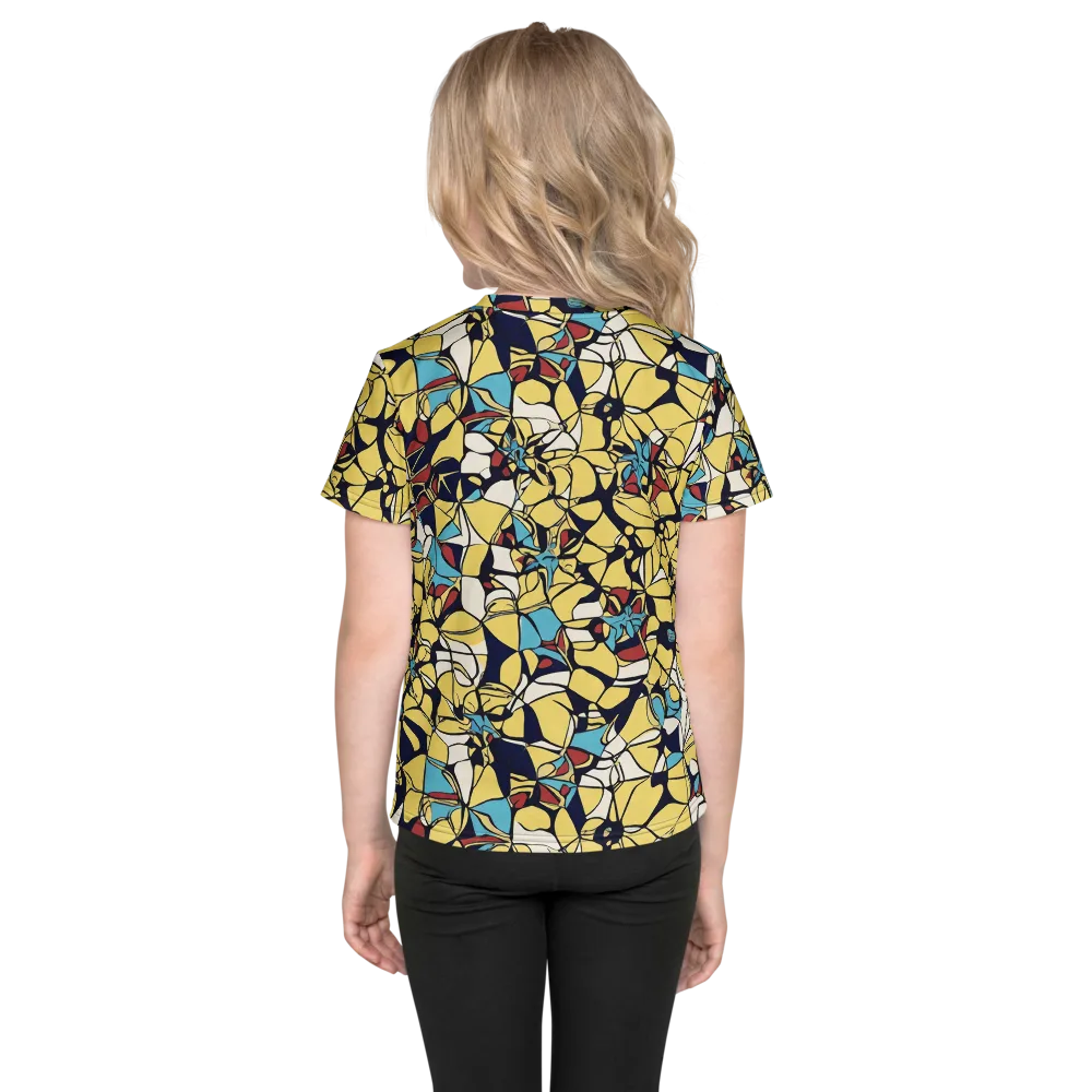 Sunlit Mosaic on Kids Crew Neck T-Shirt — Back