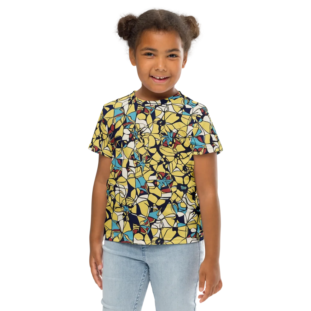 Sunlit Mosaic on Kids Crew Neck T-Shirt — Front