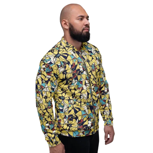 Sunlit Mosaic on a Bomber Jacket