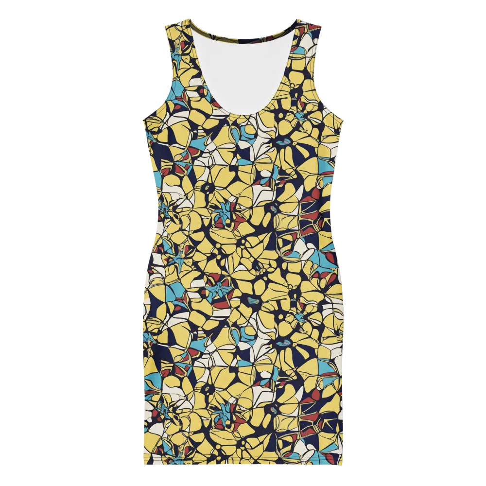 Sunlit Mosaic on Bodycon Dress — Front