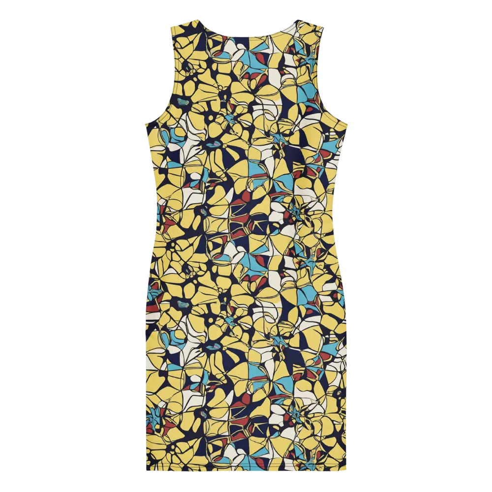 Sunlit Mosaic on Bodycon Dress — Back