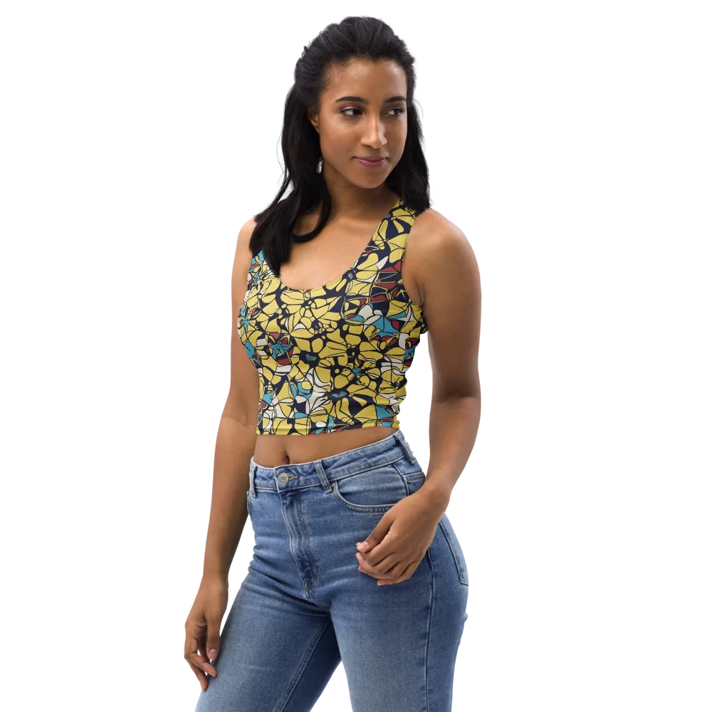 Sunlit Mosaic on Crop Top — Left Front