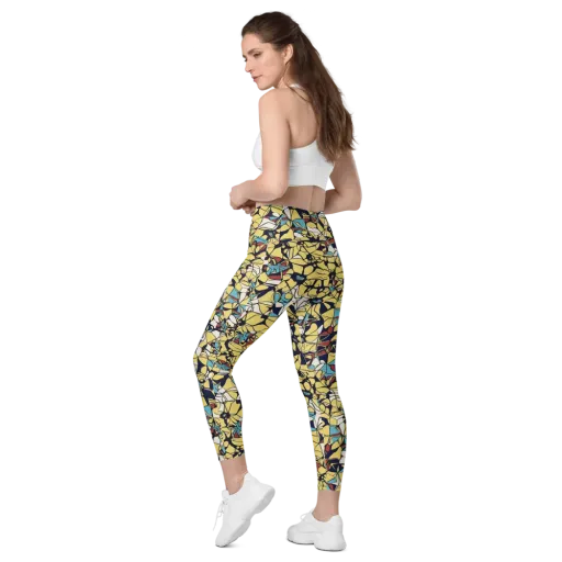 Sunlit Mosaic on a Leggings with Pockets