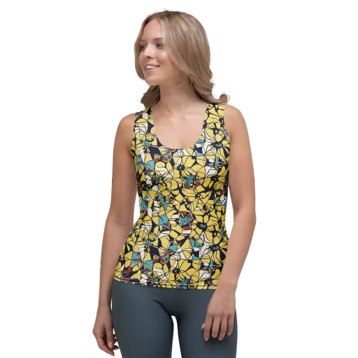 Sunlit Mosaic on a Women's Tank Top