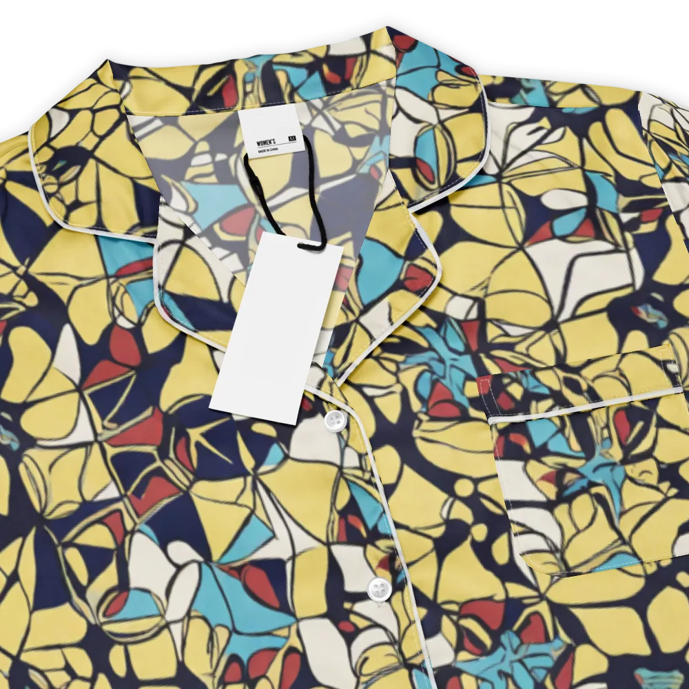 Sunlit Mosaic on Women's Short Sleeve Pajama Top — Product details
