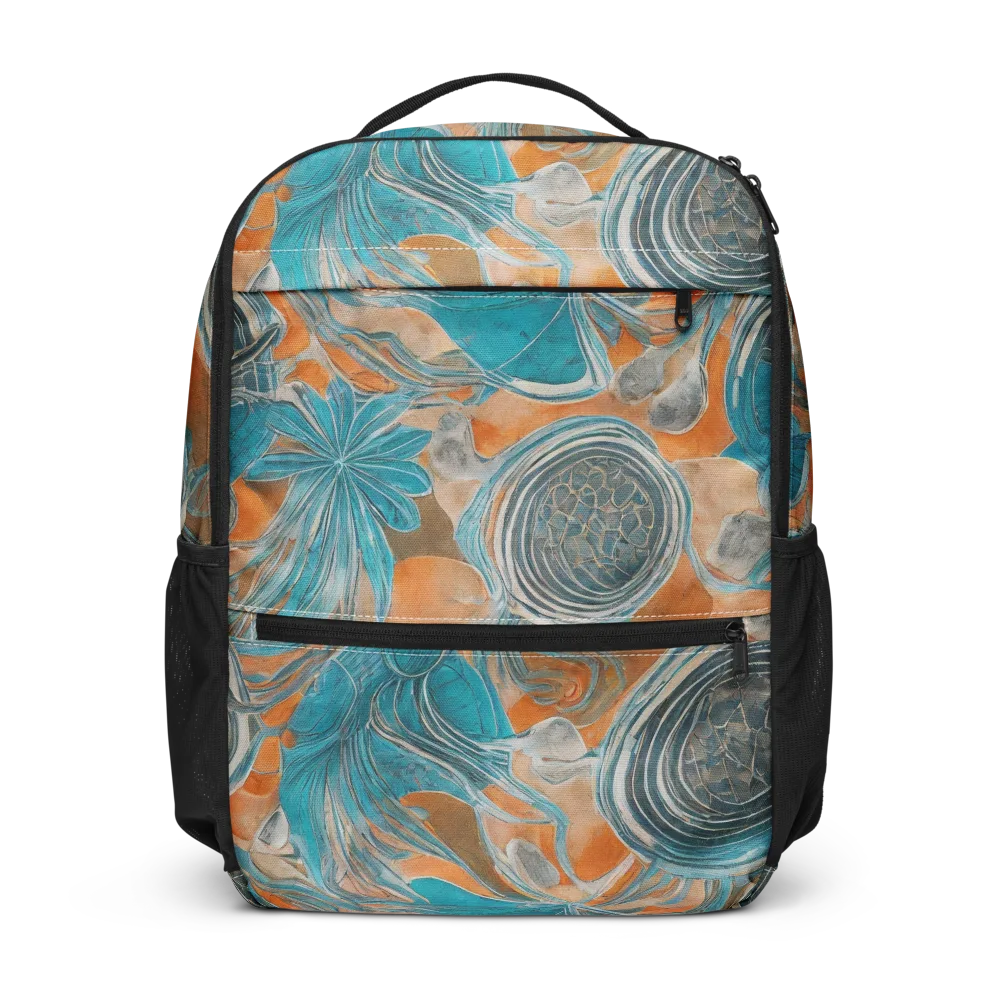 Turquoise Undertow on Utility Backpack — Front