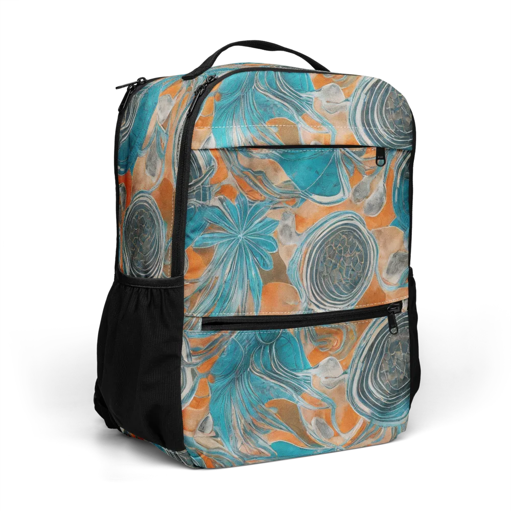 Turquoise Undertow on Utility Backpack — Right Front