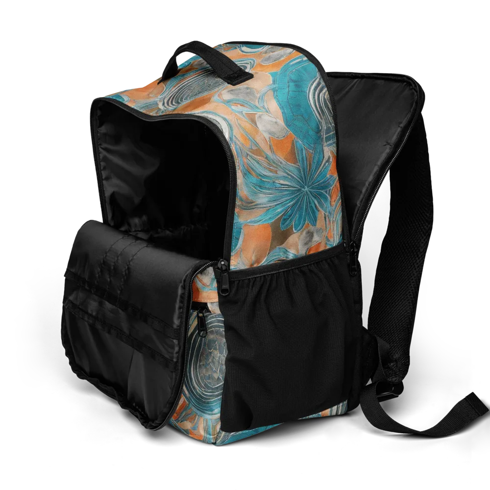 Turquoise Undertow on Utility Backpack — Product details 2
