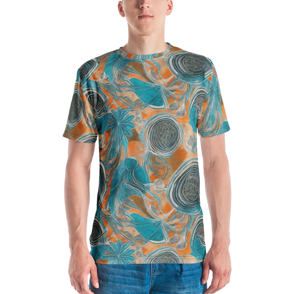 Turquoise Undertow on Men's Crew Neck T-Shirt — Front