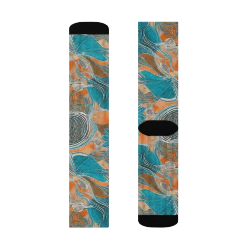 Turquoise Undertow on a Socks