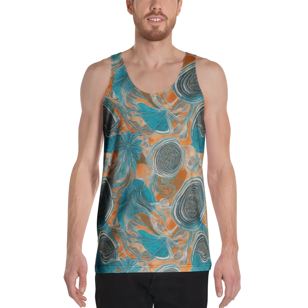 Turquoise Undertow on Men's Tank Top — Front