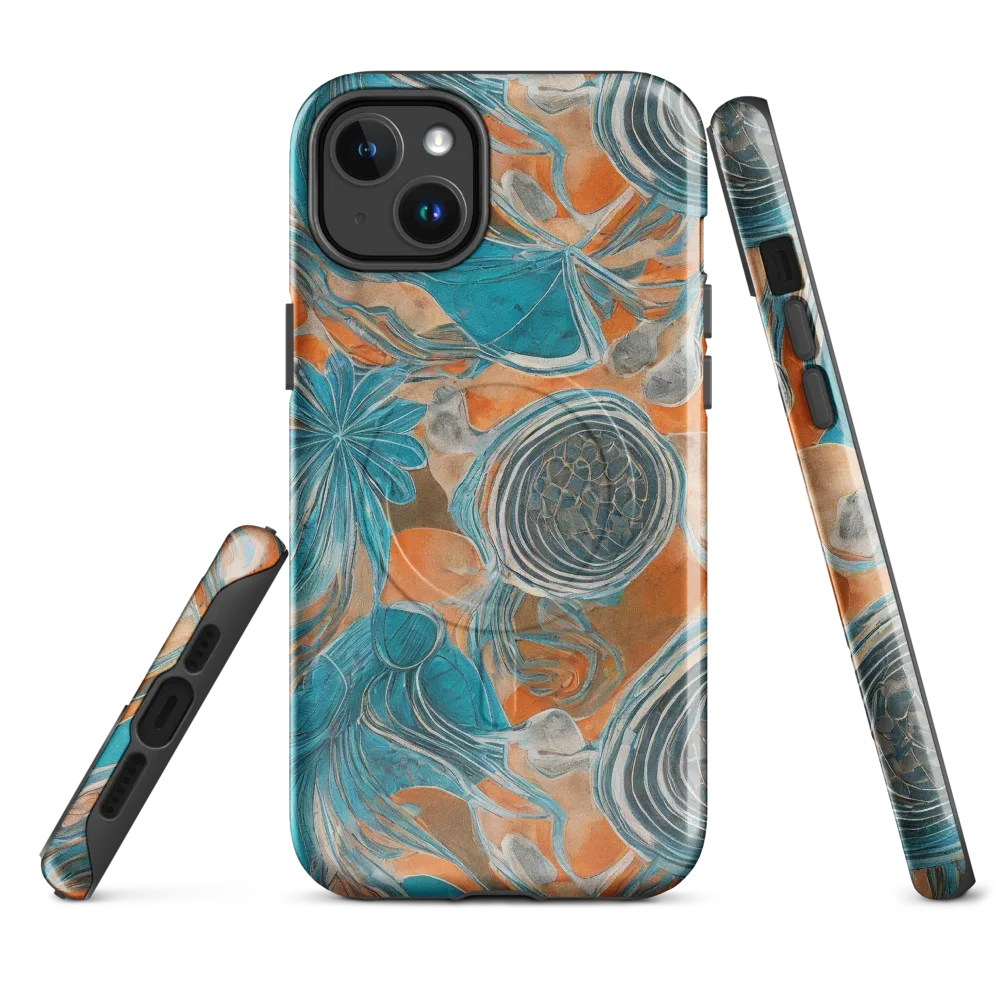 Turquoise Undertow on MagSafe Tough Case for iPhone® — Front