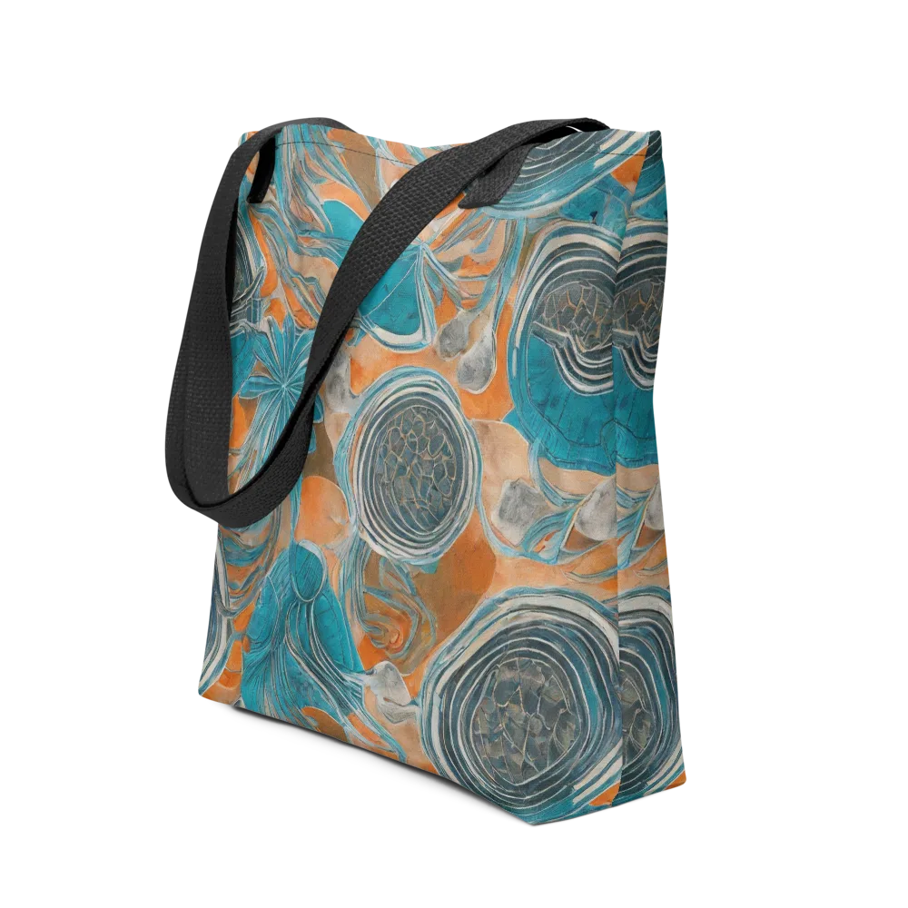 Turquoise Undertow on Tote Bag — Front
