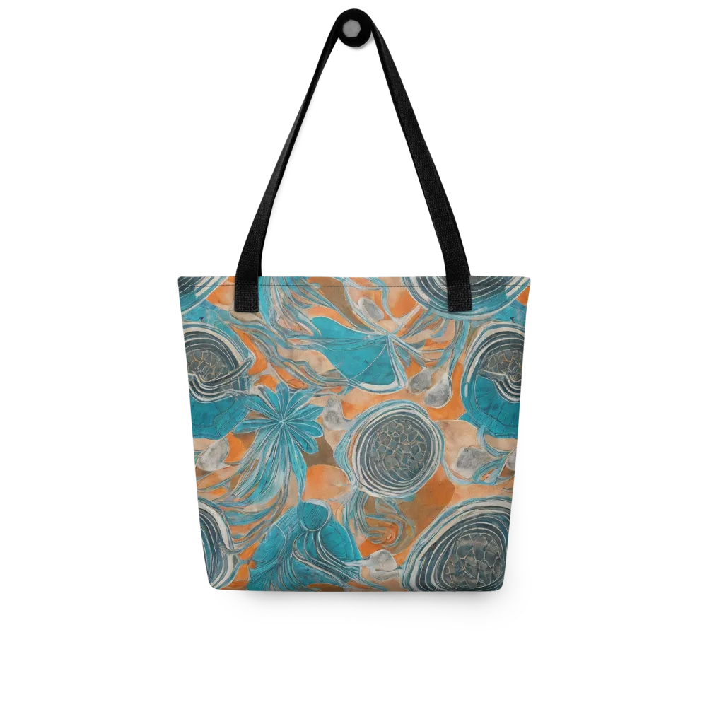 Turquoise Undertow on Tote Bag — Front