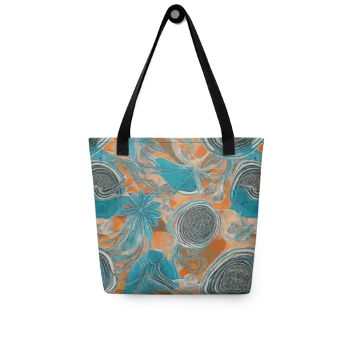 Turquoise Undertow on a Tote Bag