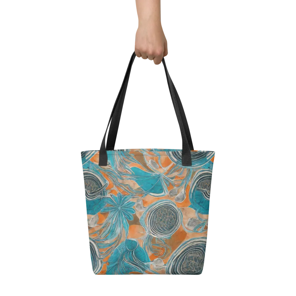 Turquoise Undertow on Tote Bag — Front