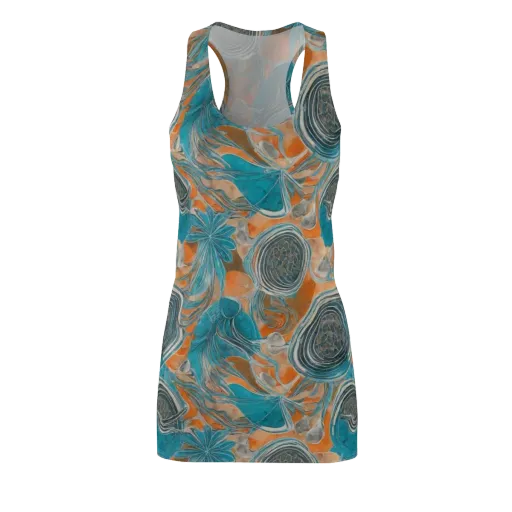 Turquoise Undertow on a Racerback Dress