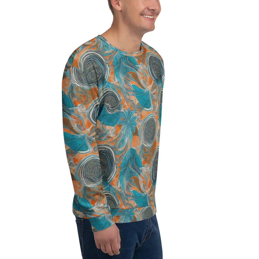 Turquoise Undertow on Sweatshirt — Right Front