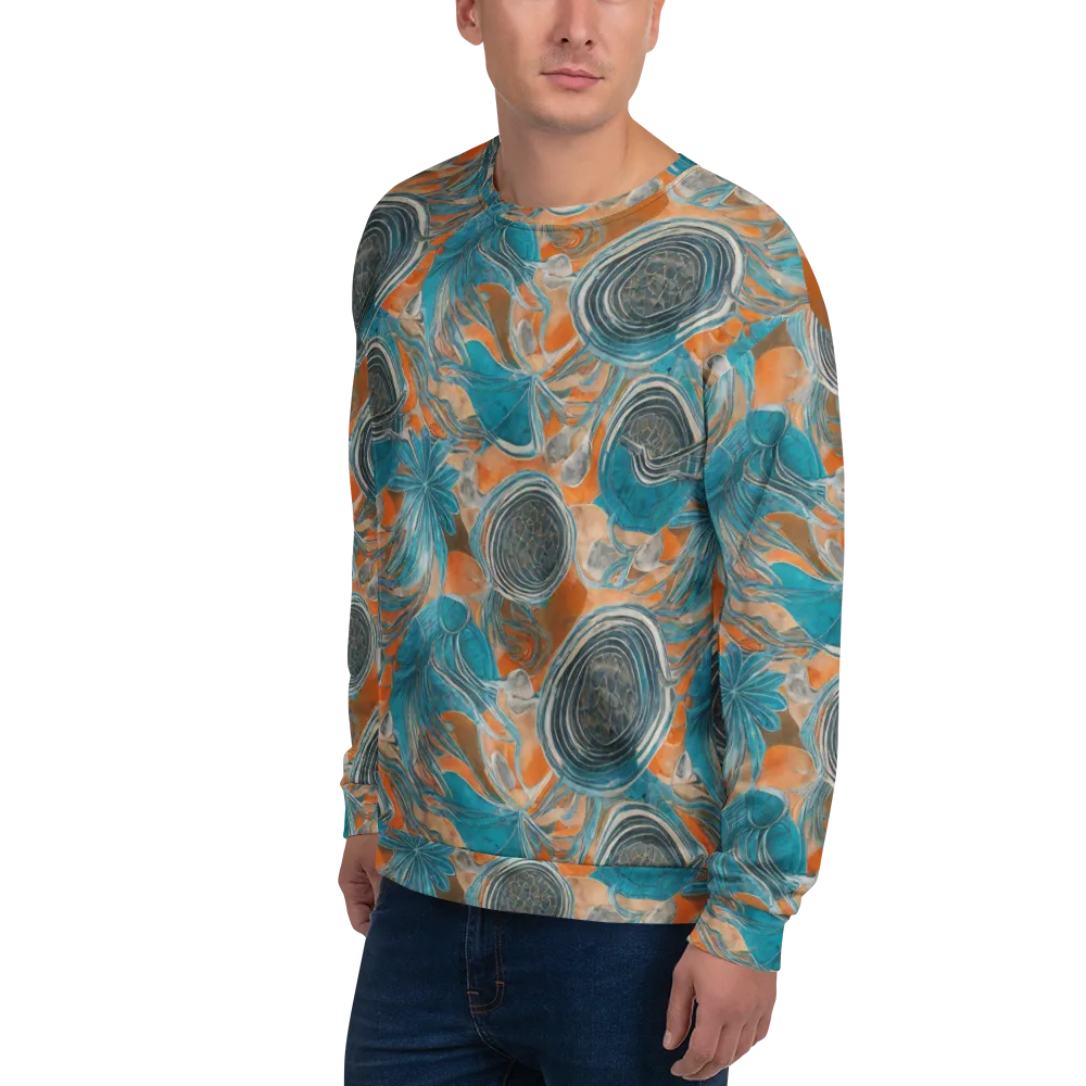 Turquoise Undertow on Sweatshirt — Left Front