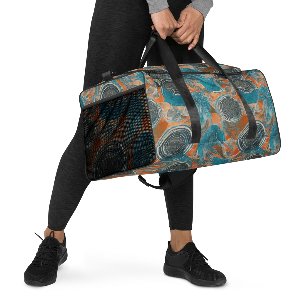Turquoise Undertow on Duffle Bag — Right Front