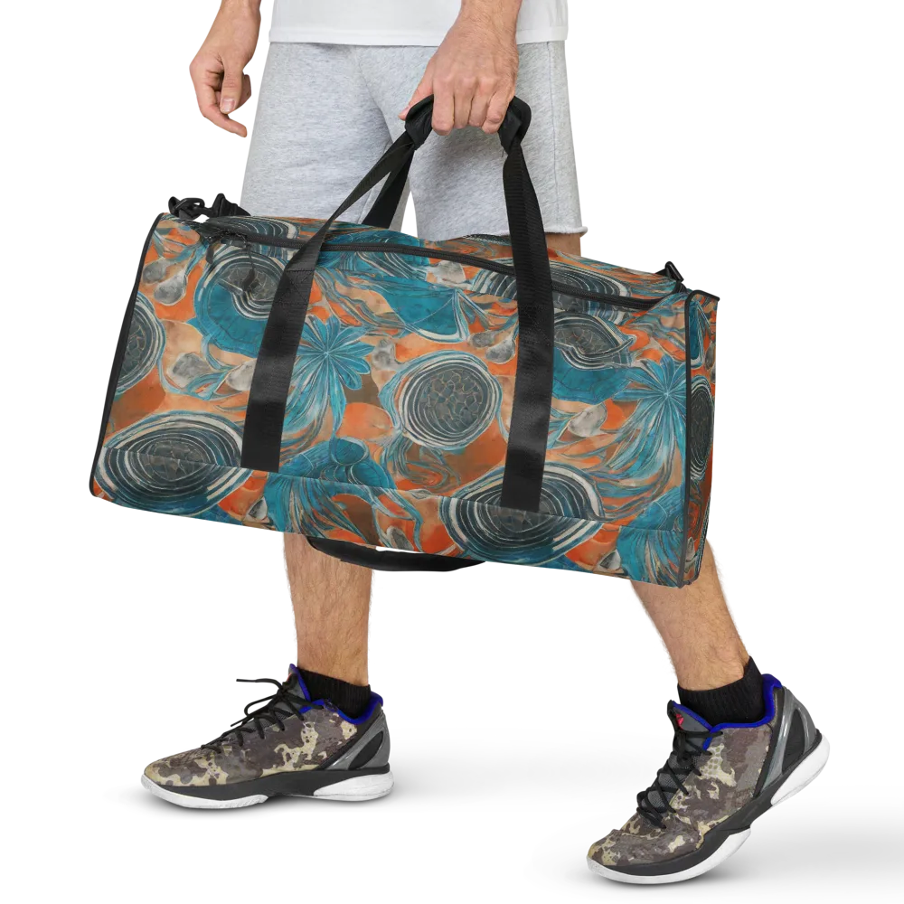 Turquoise Undertow on Duffle Bag — Front