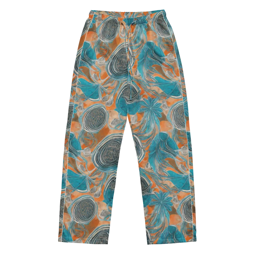 Turquoise Undertow on Women's Pajama Pants — Front