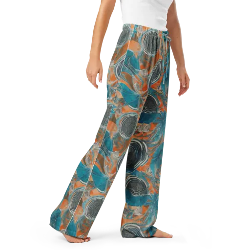 Turquoise Undertow on a Women's Pajama Pants