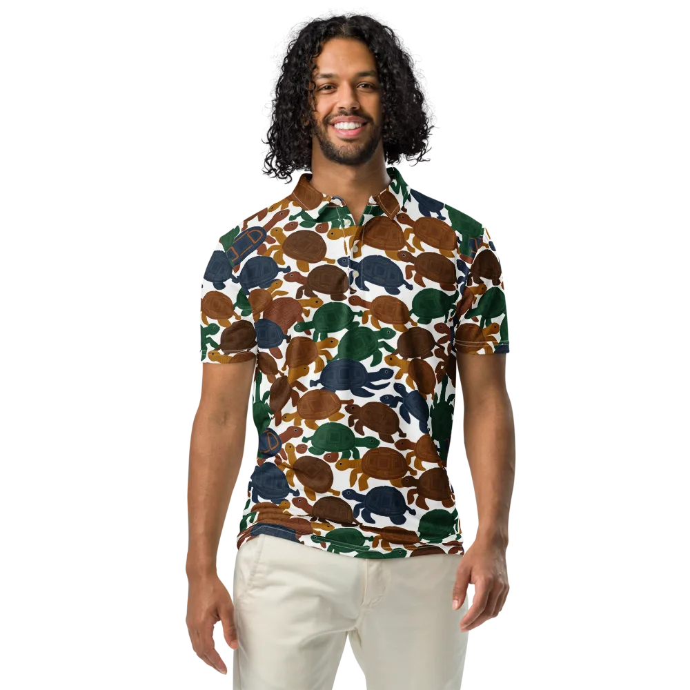 Carapace Club on Men's Slim Fit Polo Shirt — Front