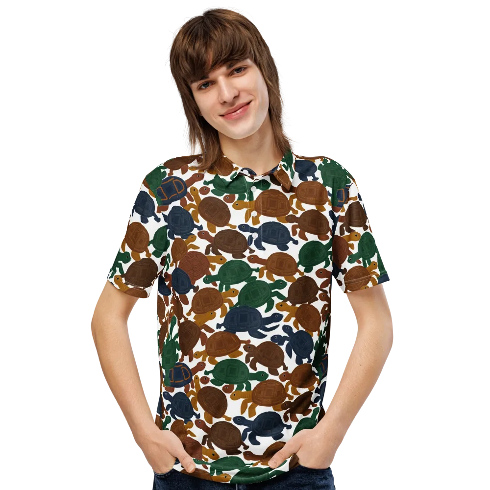Carapace Club on Men's Slim Fit Polo Shirt — Front