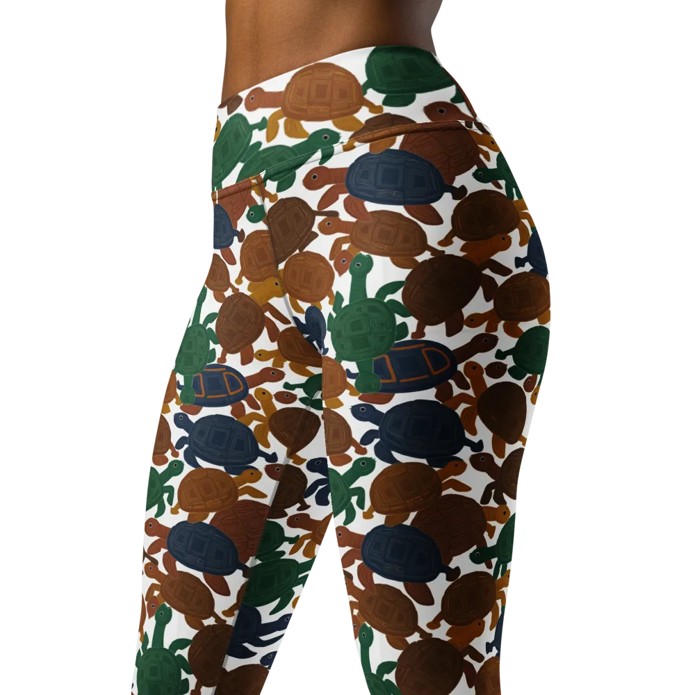 Carapace Club on Yoga Leggings — Left Front
