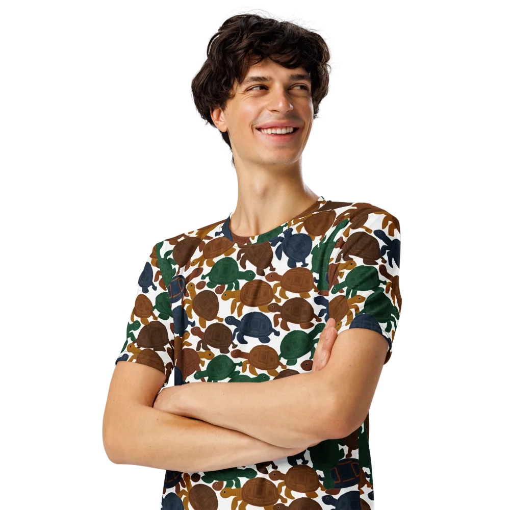 Carapace Club on Men's Crew Neck T-Shirt — Left Front