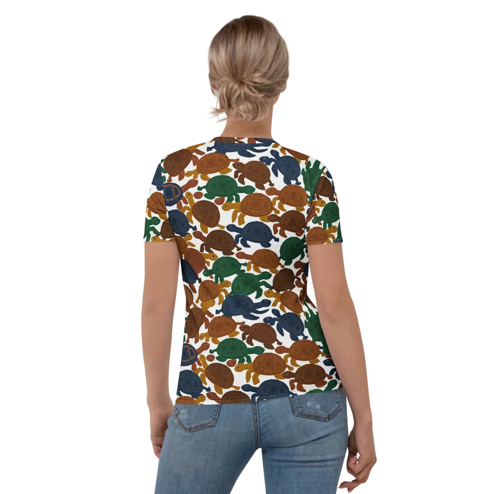 Carapace Club on Women's Crew Neck T-Shirt — Back