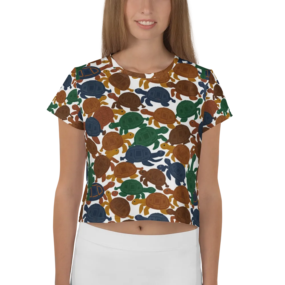 Carapace Club on Crop Tee — Front