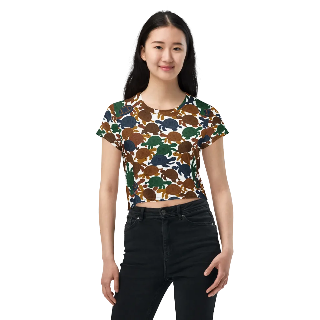 Carapace Club on Crop Tee — Front