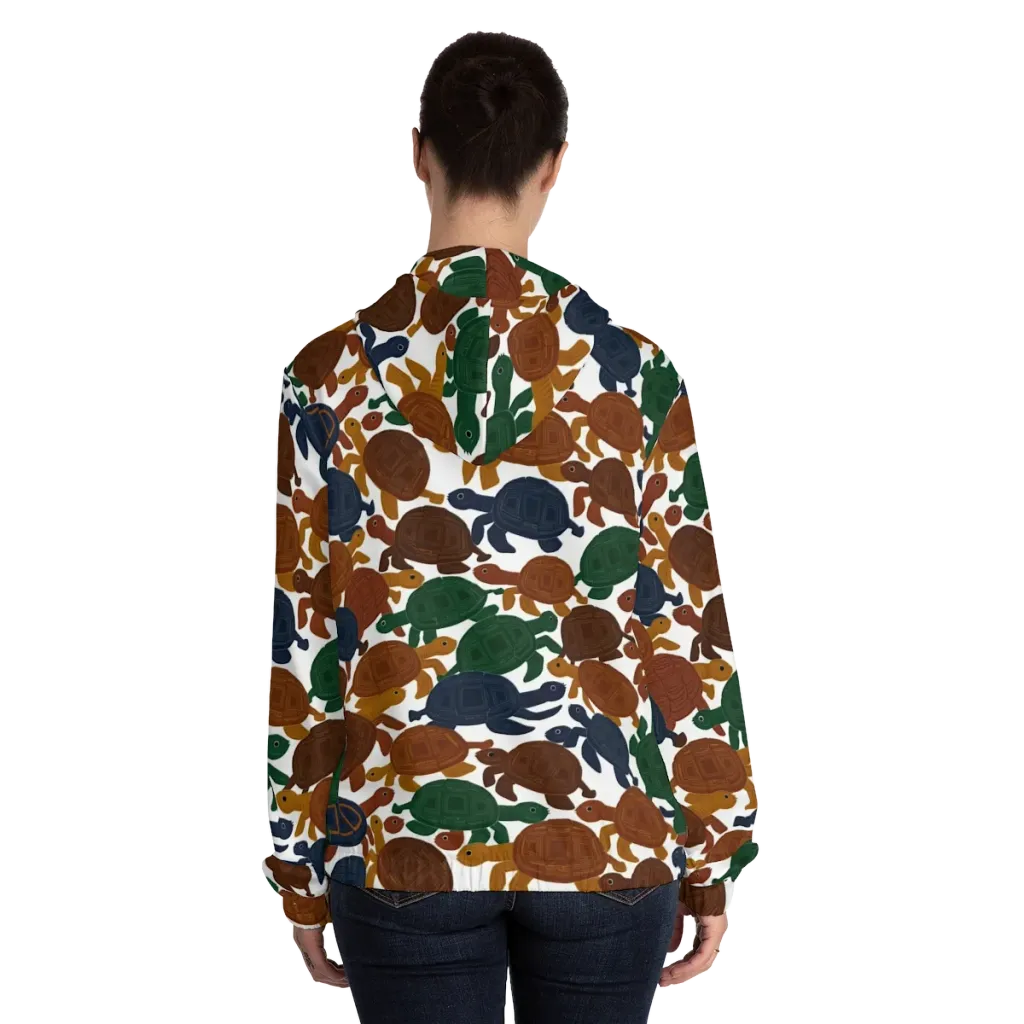 Carapace Club on Women's Full-Zip Hoodie — Back On Person