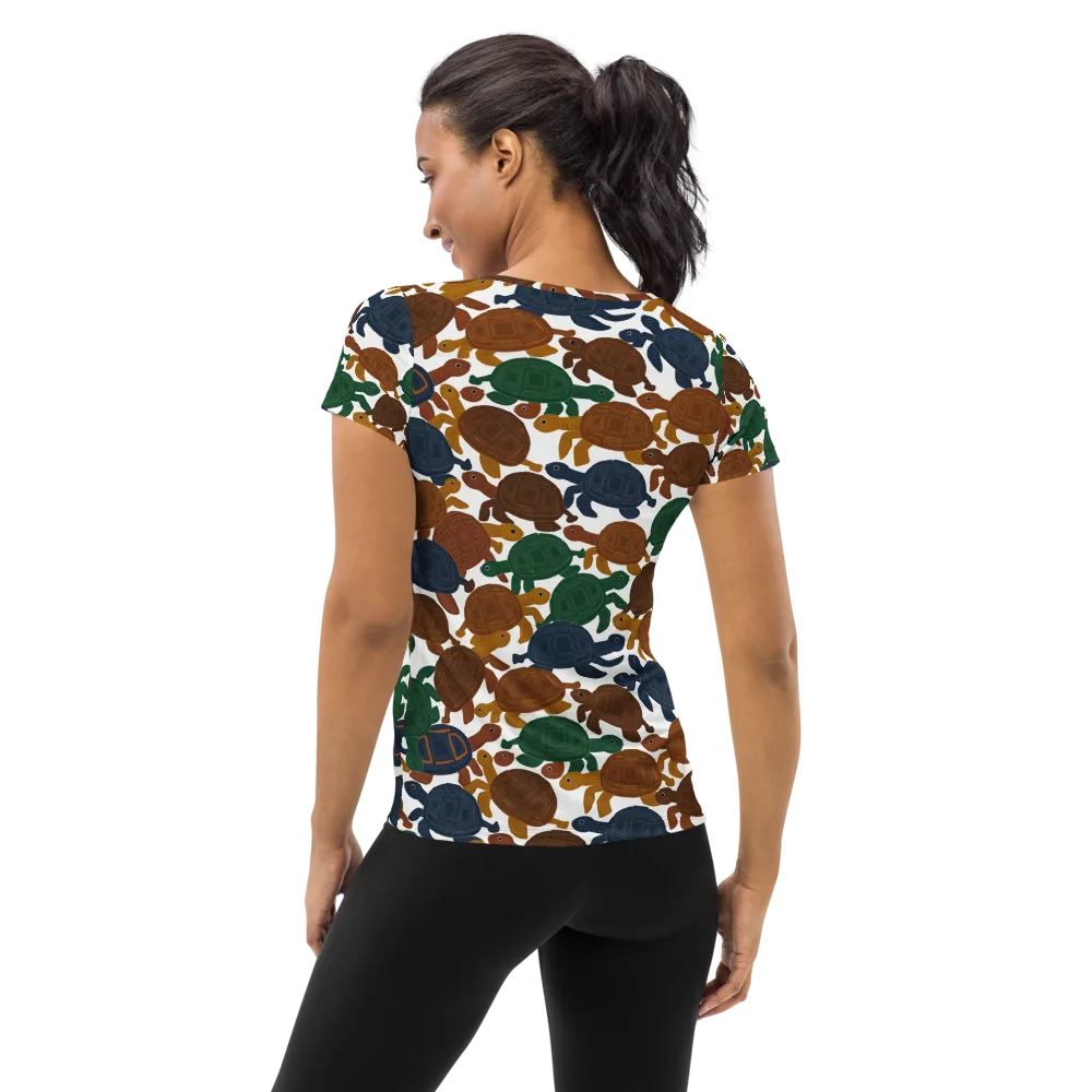 Carapace Club on Women's Athletic T-Shirt — Back
