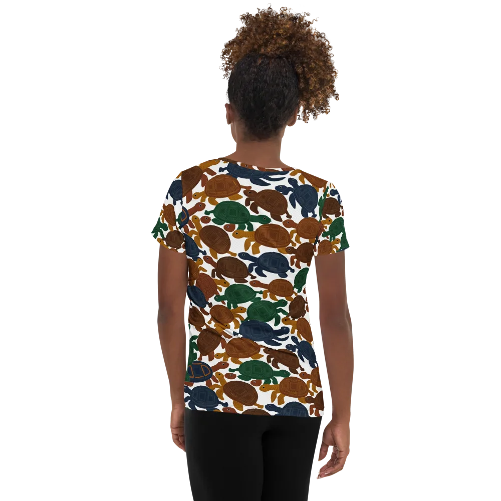 Carapace Club on Women's Athletic T-Shirt — Back