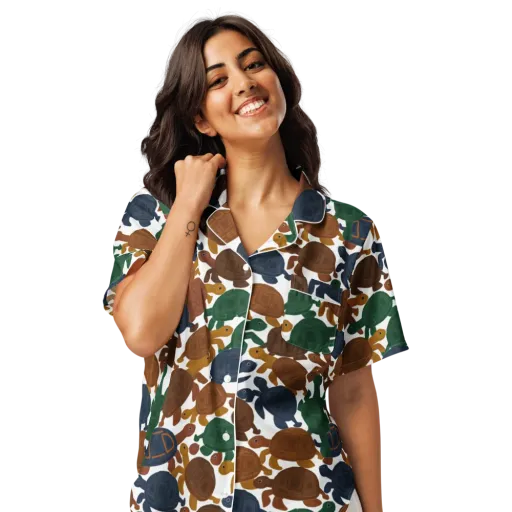 Carapace Club on a Women's Short Sleeve Pajama Top
