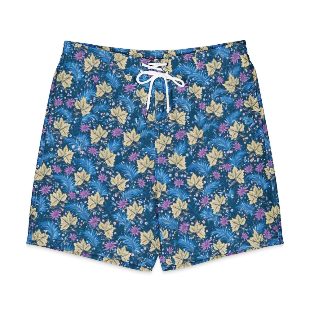 Midnight Meadow on Men's Board Shorts — Front