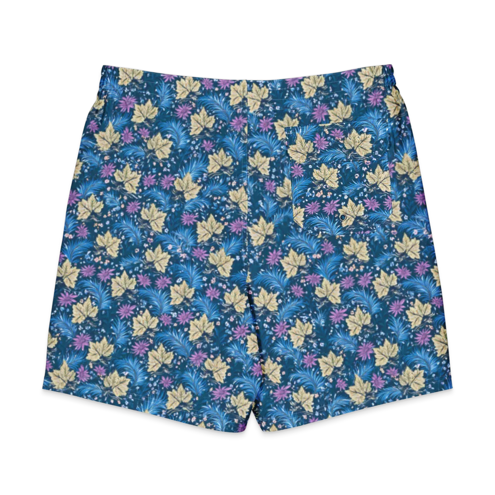 Midnight Meadow on Men's Board Shorts — Back