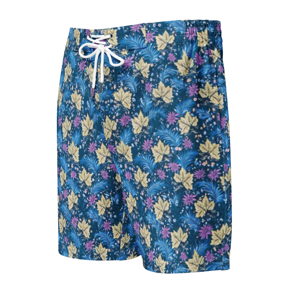 Midnight Meadow on Men's Board Shorts — Front