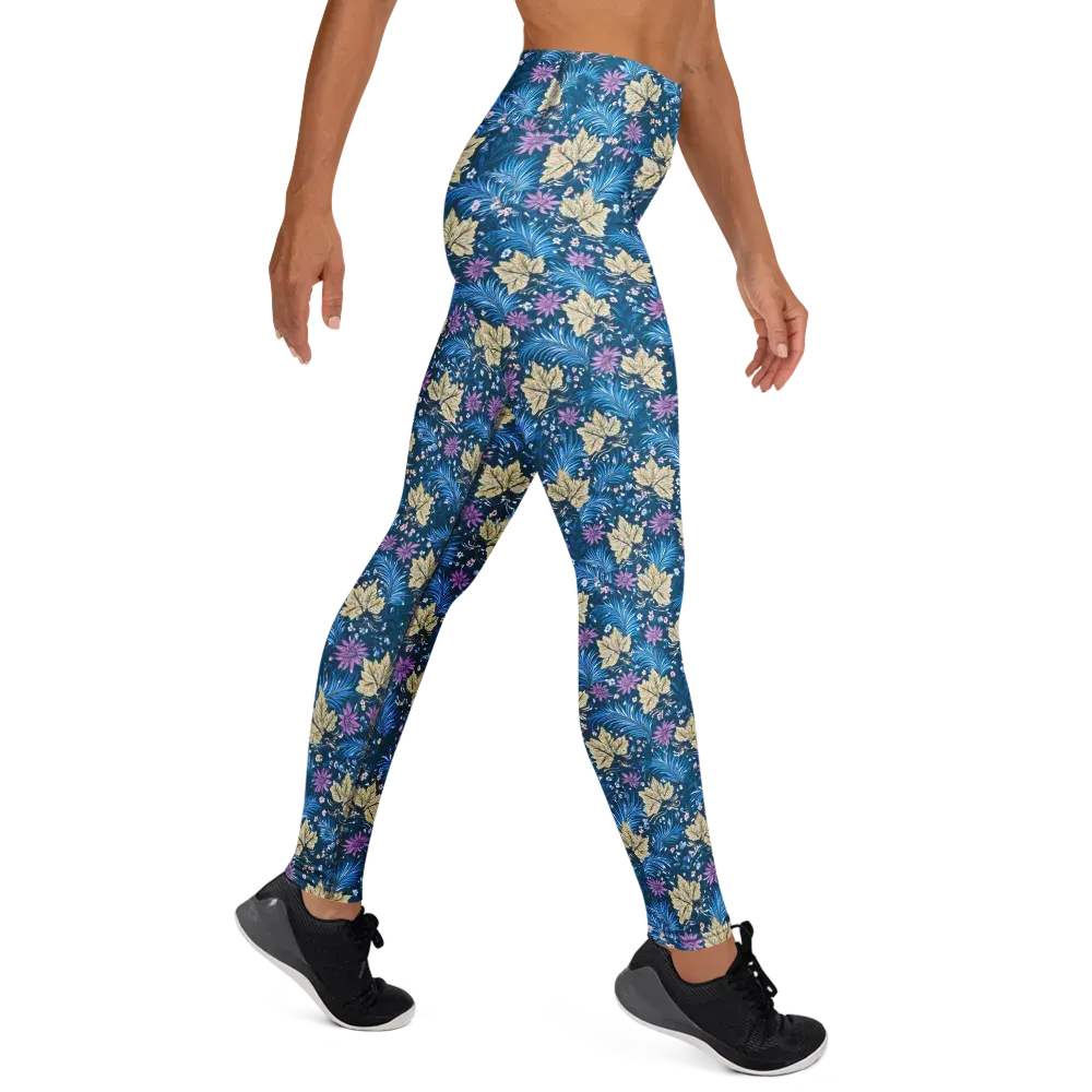 Midnight Meadow on Yoga Leggings — Right