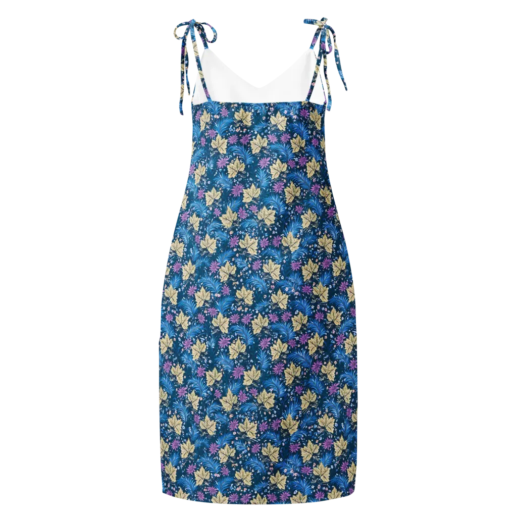 Midnight Meadow on Slip Dress — Back