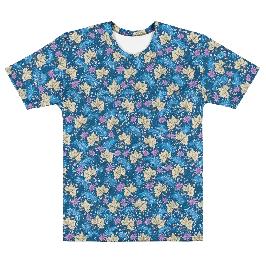 Midnight Meadow on Men's Cotton Crew Neck T-Shirt — Front