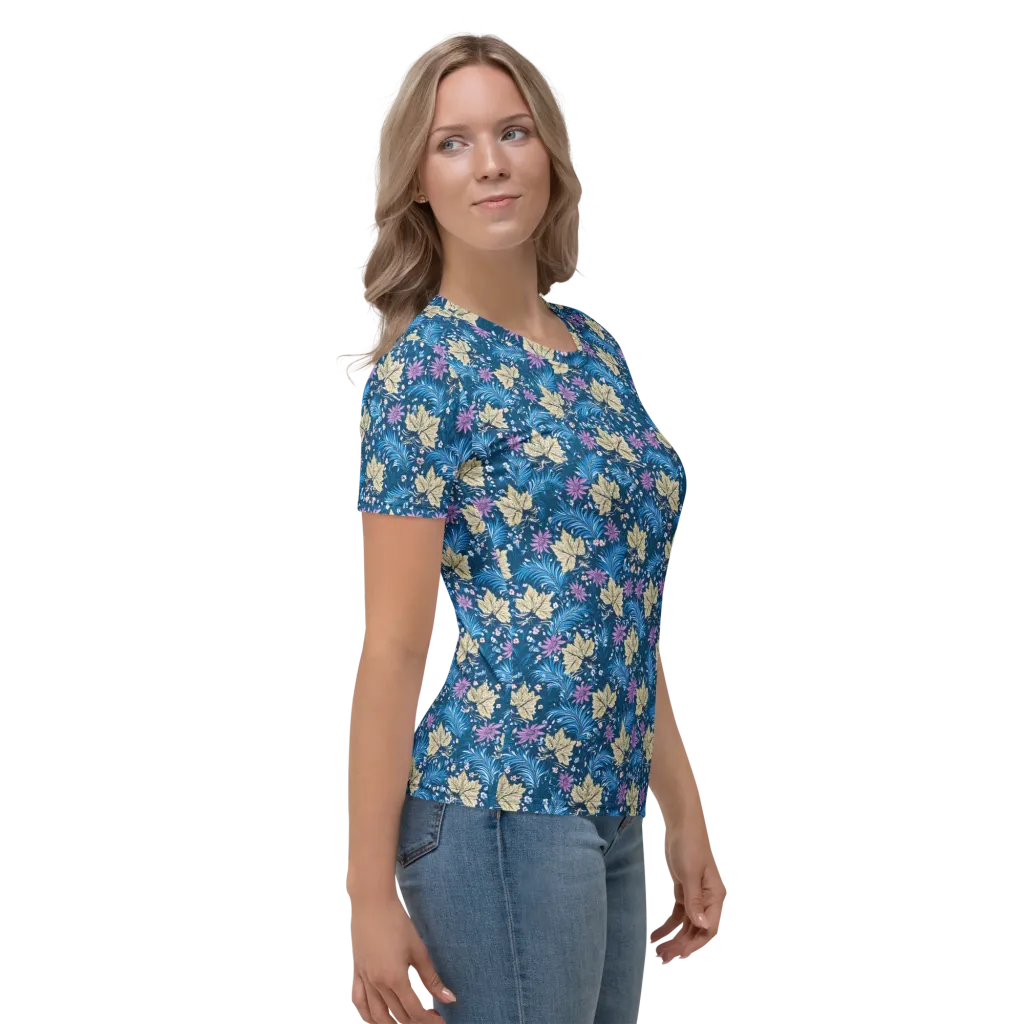 Midnight Meadow on Women's Crew Neck T-Shirt — Right