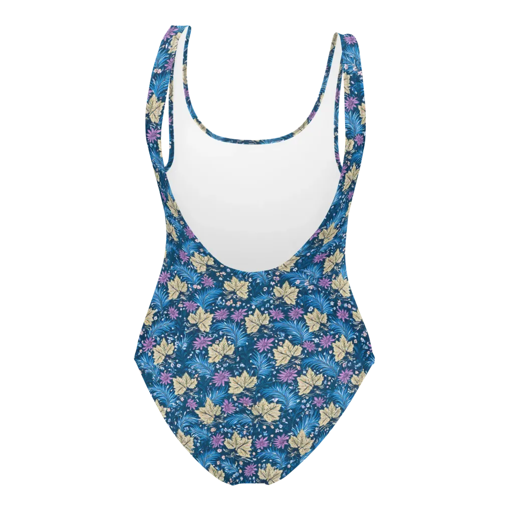 Midnight Meadow on One-Piece Swimsuit — Back