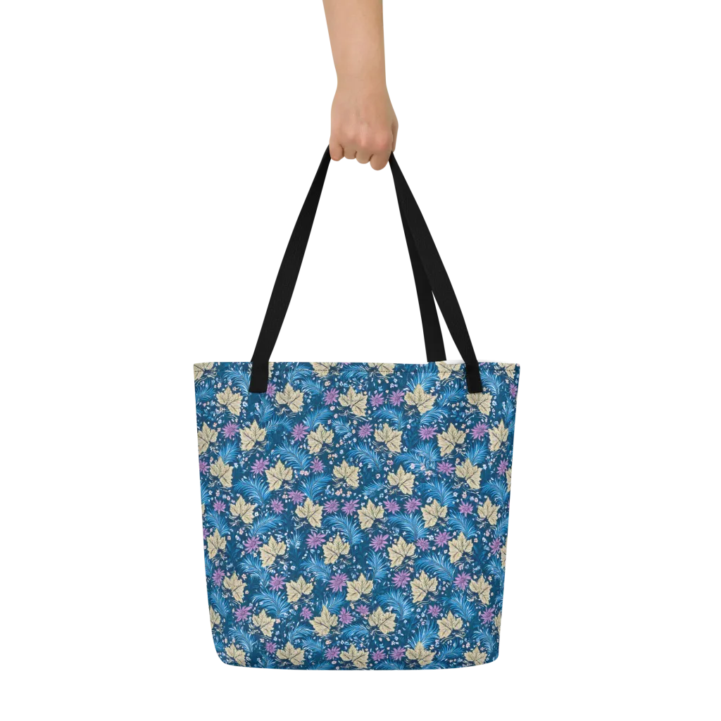 Midnight Meadow on Large Tote Bag W/ Pocket — Front
