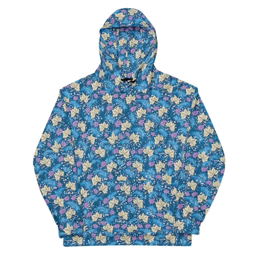 Midnight Meadow on Cotton Hoodie — Front