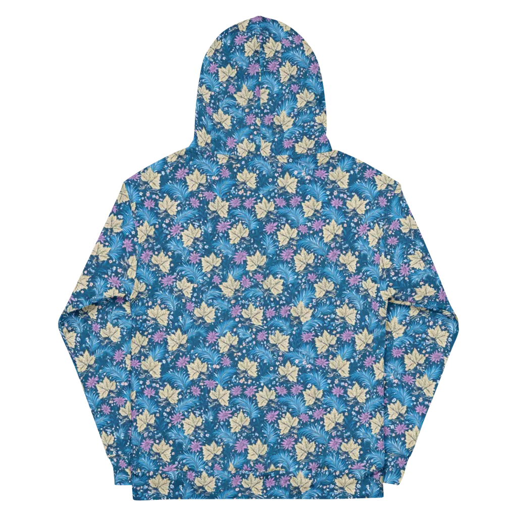 Midnight Meadow on Cotton Hoodie — Back